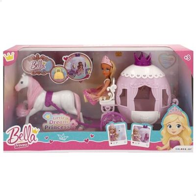 ColorBaby Bella Muñeca Princesa, 15 cm, Articulada, Carruaje con Caballo Blanco, Incluye Bolso y Corona, Diseño en Tonos Rosa y Morado, Juguetes para niñas 3 años, Juegos Princesas () ColorBaby Bella Muñeca Princesa, 15 cm, Articulada, Carruaje con Caballo Blanco, Incluye Bolso y Corona, Diseño en Tonos Rosa y Morado, Juguetes para niñas 3 años, Juegos Princesas ()
