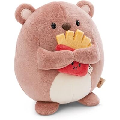 NICI peluche oso Nomo 27cm con patatas fritas marrón Juguete hecho de suave tejido peludo para abrazar y jugar, para niños y adultos, gran idea de regalo NICI peluche oso Nomo 27cm con patatas fritas marrón Juguete hecho de suave tejido peludo para abrazar y jugar, para niños y adultos, gran idea de regalo
