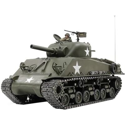 Tamiya 1:16 RC US M4 Sherman 105 mm How. MSS Tanque RC, Kit de Tanque, Modelismo RC, Vehículo Blindado de Combate, Control Remoto Tamiya 1:16 RC US M4 Sherman 105 mm How. MSS Tanque RC, Kit de Tanque, Modelismo RC, Vehículo Blindado de Combate, Control Remoto