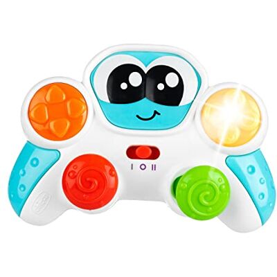Chicco Baby Controller, juguete interactivo y parlante, controlador electrónico educativo, 2 botones para activar efectos de luz, 2 palancas, juego con luces y sonidos, juegos de 6 meses a 3 años. Chicco Baby Controller, juguete interactivo y parlante, controlador electrónico educativo, 2 botones para activar efectos de luz, 2 palancas, juego con luces y sonidos, juegos de 6 meses a 3 años.