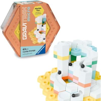 Ravensburger GraviTrax Micro Set S Candy Orange, Pista canica 63, 8 años Set GraviTrax de 63 piezas para construir circuitos de canicas en formato compacto y portátil. Para niños desde 8 años. Ravensburger GraviTrax Micro Set S Candy Orange, Pista canica 63, 8 años Set GraviTrax de 63 piezas para construir circuitos de canicas en formato compacto y portátil. Para niños desde 8 años.