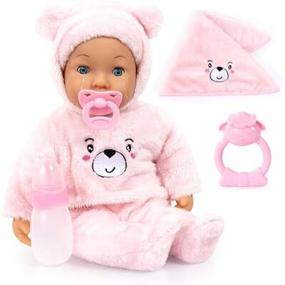 Bayer Design Muñeca bebé, llora lágrimas de Verdad, con Ojos dormidos cuerpo blando, accesorios, 42 cm Bayer Design Muñeca bebé, llora lágrimas de Verdad, con Ojos dormidos cuerpo blando, accesorios, 42 cm