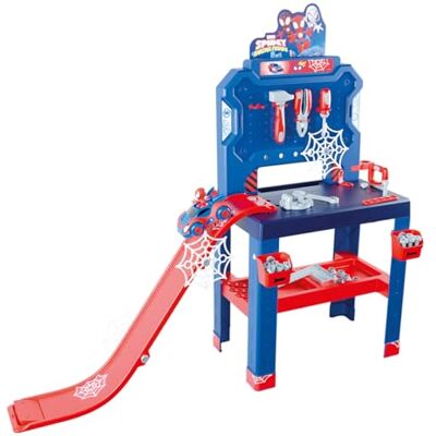 Smoby Spidey Centro Bricolo Hazlo tú mismo Numerosas funciones de juego Coche para montar 90 accesorios A partir de 3 años Fabricado en Francia Smoby Spidey Centro Bricolo Hazlo tú mismo Numerosas funciones de juego Coche para montar 90 accesorios A partir de 3 años Fabricado en Francia