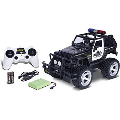 Carson 1:12 Jeep Wrangler Police 2.4G 100% RTR Coche teledirigido, vehículo RC, Incl. Pilas y Mando a Distancia,Coche teledirigido para niños, Coche RC Carson 1:12 Jeep Wrangler Police 2.4G 100% RTR Coche teledirigido, vehículo RC, Incl. Pilas y Mando a Distancia,Coche teledirigido para niños, Coche RC