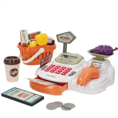 ColorBaby My Home Caja registradora Juguete, Luz y Sonido, Interactiva, Supermercado, Cesta de la Compra, Comida, Balanza, Monedas y Billetes, Tienda, Juguetes niños 3 años, Regalos Infantiles ColorBaby My Home Caja registradora Juguete, Luz y Sonido, Interactiva, Supermercado, Cesta de la Compra, Comida, Balanza, Monedas y Billetes, Tienda, Juguetes niños 3 años, Regalos Infantiles