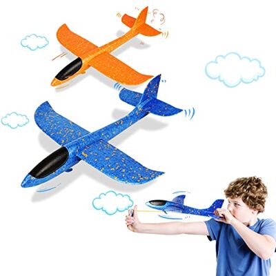 VCOSTORE Aviones de Poliespan,2 Piezas Avión Planeador Grandes Avion Espuma Corcho Avión de Juguete para Niños y Adultos VCOSTORE Aviones de Poliespan,2 Piezas Avión Planeador Grandes Avion Espuma Corcho Avión de Juguete para Niños y Adultos