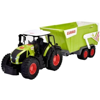 Dickie Toys Gran Tractor de Juguete CLAAS con Remolque, Mecanismo de Giro de Rueda Libre, Luz y Sonido, Adecuado a Partir de 3 años (203739004) Dickie Toys Gran Tractor de Juguete CLAAS con Remolque, Mecanismo de Giro de Rueda Libre, Luz y Sonido, Adecuado a Partir de 3 años (203739004)