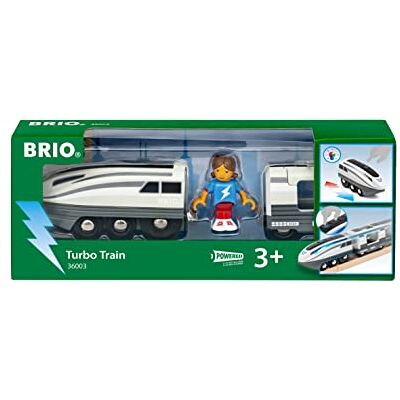 Brio Tren Turbo, Ferrocarriles, Tren Juguete, Juguetes Niños 3 Años o más, 7 Piezas, Juegos Educativos 3 Años Brio Tren Turbo, Ferrocarriles, Tren Juguete, Juguetes Niños 3 Años o más, 7 Piezas, Juegos Educativos 3 Años