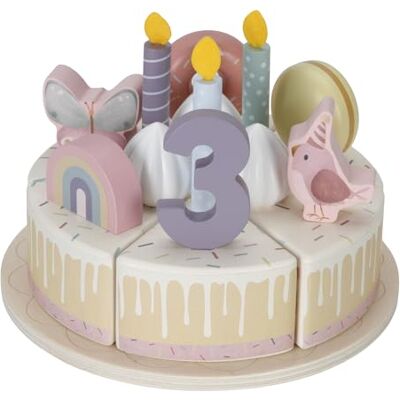 Little Dutch Juguete Pastel de Cumpleaños Rosa de Madera LD Little Dutch Juguete Pastel de Cumpleaños Rosa de Madera LD