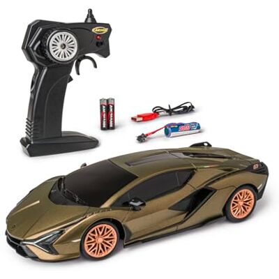 Carson 1:24 Lamborghini Sian 2.4GHz 100% RTR Coche teledirigido, iluminación LED, Tiempo de conducción Aprox. 60 min, Coche RC, Control Remoto, Juguete teledirigido Carson 1:24 Lamborghini Sian 2.4GHz 100% RTR Coche teledirigido, iluminación LED, Tiempo de conducción Aprox. 60 min, Coche RC, Control Remoto, Juguete teledirigido