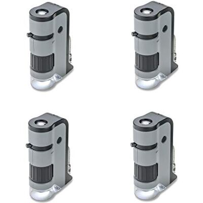 Carson Microscopio de Bolsillo MicroFlip 100x-250x con Adaptador para Smartphone para Fotos y vídeos Juego de 4 () Carson Microscopio de Bolsillo MicroFlip 100x-250x con Adaptador para Smartphone para Fotos y vídeos Juego de 4 ()