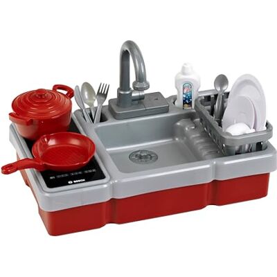 Theo Klein Bosch Mini Cocina Infantil I Fregadero con función de Bomba de Agua, Placa de cocción con luz y Sonido, Incluye Utensilios de Cocina y Comedor, Juguete para niños a Partir de 3 años Theo Klein Bosch Mini Cocina Infantil I Fregadero con función de Bomba de Agua, Placa de cocción con luz y Sonido, Incluye Utensilios de Cocina y Comedor, Juguete para niños a Partir de 3 años