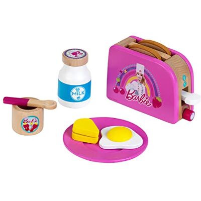 Theo Klein BarbieTM, Tostadora de Madera, con Accesorios, Accesorio para cocinas de Juguete para niños, Juguete para niños Desde 3 años Theo Klein BarbieTM, Tostadora de Madera, con Accesorios, Accesorio para cocinas de Juguete para niños, Juguete para niños Desde 3 años