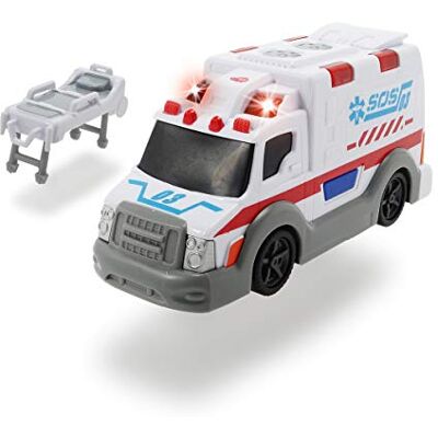 Dickie Toys Dickie Ambulancia Action Series 15cm 3302004 (+3 años) Vehículo de Juguete con función, Color Blanco, Color/Modelo Surtido Dickie Toys Dickie Ambulancia Action Series 15cm 3302004 (+3 años) Vehículo de Juguete con función, Color Blanco, Color/Modelo Surtido