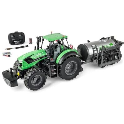 Carson 1:16 Tractor Deutz 8280TTV con Remolque Cisterna 100% Tractor RC, vehículo teledirigido con luz y Sonido, Incluye Pilas y Mando a Distancia, Bulldog teledirigido Carson 1:16 Tractor Deutz 8280TTV con Remolque Cisterna 100% Tractor RC, vehículo teledirigido con luz y Sonido, Incluye Pilas y Mando a Distancia, Bulldog teledirigido