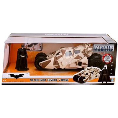 Jada Batmóvil Metal Camuflaje 1:24 2008, El Caballero Oscuro, Negro, Incluye Figura Batman() Jada Batmóvil Metal Camuflaje 1:24 2008, El Caballero Oscuro, Negro, Incluye Figura Batman()