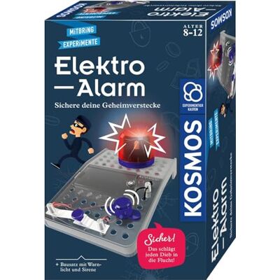 Kosmos Alarma Eléctrica, Escondites Secretos Seguros, Kit Eléctrico para Sistema de Alarma, Luz de Advertencia Intermitente, Sirena, Kit de Experimentación para Niños a Partir de 8 años, Caja Kosmos Alarma Eléctrica, Escondites Secretos Seguros, Kit Eléctrico para Sistema de Alarma, Luz de Advertencia Intermitente, Sirena, Kit de Experimentación para Niños a Partir de 8 años, Caja