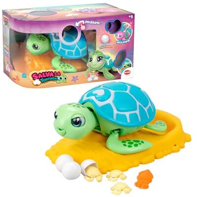 Bizak Salva La Tortuga Color Verde, Mascota Interactiva para niños y niñas, Experiencia de unboxing, Limpia y cuida tu Animal Interactivo con reaccione y Sonidos, Juego de cuidados, () Bizak Salva La Tortuga Color Verde, Mascota Interactiva para niños y niñas, Experiencia de unboxing, Limpia y cuida tu Animal Interactivo con reaccione y Sonidos, Juego de cuidados, ()