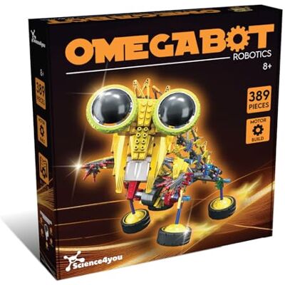 Science4you Robotics Omegabot Kit de Robótica Educativo para Niños 8-11 Años, Set de Construcción de Robot Caminante con 389 Piezas, Juguete Stem Science4you Robotics Omegabot Kit de Robótica Educativo para Niños 8-11 Años, Set de Construcción de Robot Caminante con 389 Piezas, Juguete Stem