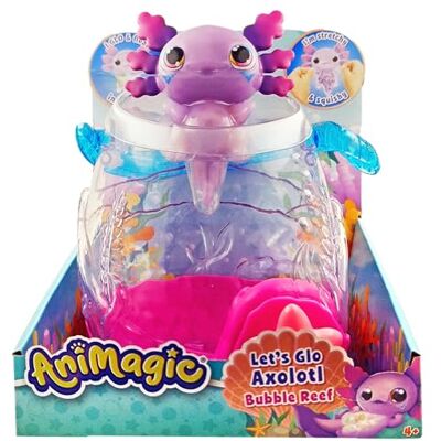 Animagic Acuario Axolotl para Transportar tu Mascota Electrónica & Lumínica para Niños a Partir de 4 Años Juego Sensorial & Interactivo Incluye el Acuario y un Axolotl Morado Animagic Acuario Axolotl para Transportar tu Mascota Electrónica & Lumínica para Niños a Partir de 4 Años Juego Sensorial & Interactivo Incluye el Acuario y un Axolotl Morado