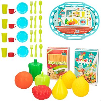 ColorBaby My Home 43288 Cesta de la Compra con Comida y Accesorios, Colors, Incluye Cubiertos, Platos, Vasos y Alimentos de Juguete, Jugar a Las cocinitas, Juguetes simbólicos, A Partir de 3 años ColorBaby My Home 43288 Cesta de la Compra con Comida y Accesorios, Colors, Incluye Cubiertos, Platos, Vasos y Alimentos de Juguete, Jugar a Las cocinitas, Juguetes simbólicos, A Partir de 3 años