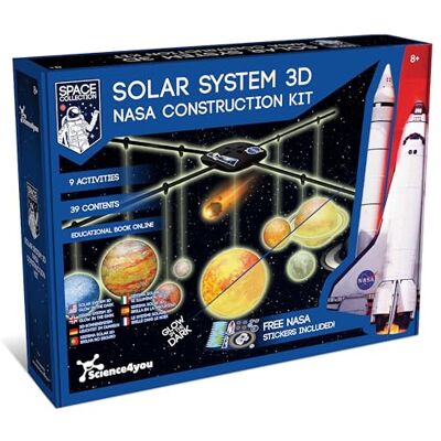 Science4you Sistema Solar 3D Brilla en la Oscuridad CREA tu Propio Sistema Solar com NASA, Pinta Todos los Planetas y Vive una Experiencia Espaciales, Kit de Maquetas NASA para Niños de 8 9 10+ Science4you Sistema Solar 3D Brilla en la Oscuridad CREA tu Propio Sistema Solar com NASA, Pinta Todos los Planetas y Vive una Experiencia Espaciales, Kit de Maquetas NASA para Niños de 8 9 10+