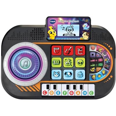 VTech Mi mini mesa de mezclas – Mesa de mezclas interactiva DJ con efectos de luz, teclas de piano y mesa giratoria – para mezclar y grabar música – para niños de 3 a 7 años VTech Mi mini mesa de mezclas – Mesa de mezclas interactiva DJ con efectos de luz, teclas de piano y mesa giratoria – para mezclar y grabar música – para niños de 3 a 7 años