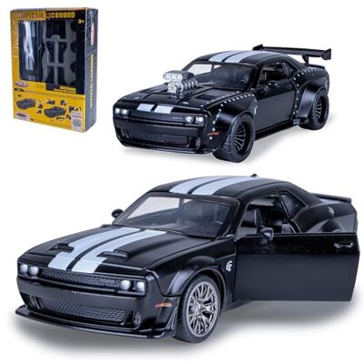Jamara Dodge Challenger SRT Jailbreak Diecast 1:36 2 en 1 – Modelo de Coche de Juguete, Coche Infantil, Modelo Mini vehículos, Idea de Regalo para niños, Apertura y Cierre Manual de Puertas Jamara Dodge Challenger SRT Jailbreak Diecast 1:36 2 en 1 – Modelo de Coche de Juguete, Coche Infantil, Modelo Mini vehículos, Idea de Regalo para niños, Apertura y Cierre Manual de Puertas