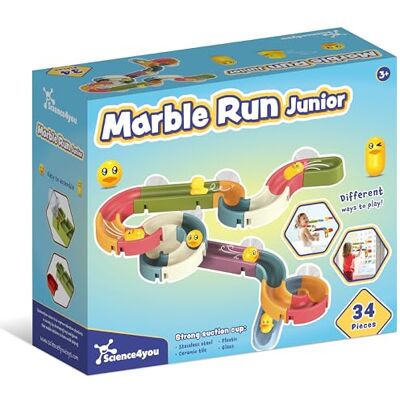 Science4you Circuito de Canicas Junior para Niños 3+ Años Marble Run, 34 Piezas con Ventosas, Juguetes de Baño, Regalo para Niños y Niñas 3 4 5 6+ Science4you Circuito de Canicas Junior para Niños 3+ Años Marble Run, 34 Piezas con Ventosas, Juguetes de Baño, Regalo para Niños y Niñas 3 4 5 6+