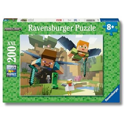 Ravensburger Minecraft, Puzzle niños 8 años, Puzzle 200 Piezas XXL Ravensburger Minecraft, Puzzle niños 8 años, Puzzle 200 Piezas XXL