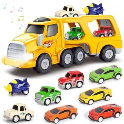 RDDAIPE 9 en 1 Camiones de Juguete con Luces y Sonidos para Niños y Niñas 3-10 Años Regalo RDDAIPE 9 en 1 Camiones de Juguete con Luces y Sonidos para Niños y Niñas 3-10 Años Regalo