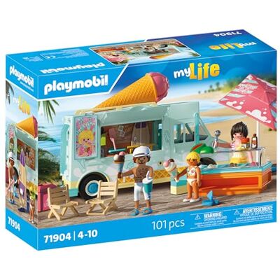 Playmobil Vacation on The Beach Camioneta de Helados con Tienda de Surf Juguete para Mayores de 4 años Regalo Ideal para niños Aventura en la Playa con Figuras y vehículo Playmobil Vacation on The Beach Camioneta de Helados con Tienda de Surf Juguete para Mayores de 4 años Regalo Ideal para niños Aventura en la Playa con Figuras y vehículo