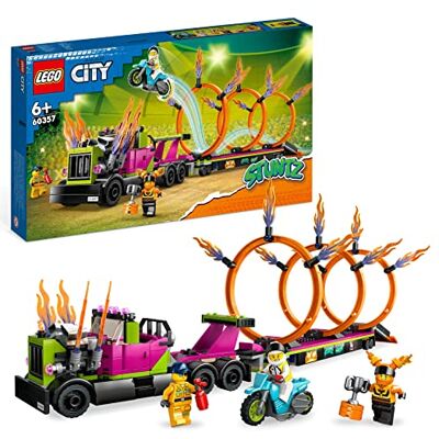 Lego City Stuntz Desafío Acrobático: Camión y Anillos de Fuego, Moto de Juguete con Retro Fricción y Mini Figuras, Juegos Divertidos para Niños de 6+ Años Lego City Stuntz Desafío Acrobático: Camión y Anillos de Fuego, Moto de Juguete con Retro Fricción y Mini Figuras, Juegos Divertidos para Niños de 6+ Años