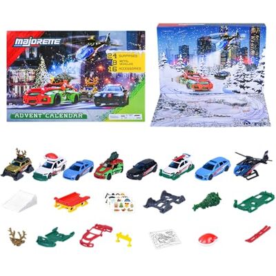 Majorette , Calendario de Adviento, Set de 8 Coches, Metal, 7,5 cm, Piezas de Taller, Accesorios Tuning, Pegatinas, Diorama Incluido, Caja Decorada, Ideal para Regalar, 3 años () Majorette , Calendario de Adviento, Set de 8 Coches, Metal, 7,5 cm, Piezas de Taller, Accesorios Tuning, Pegatinas, Diorama Incluido, Caja Decorada, Ideal para Regalar, 3 años ()