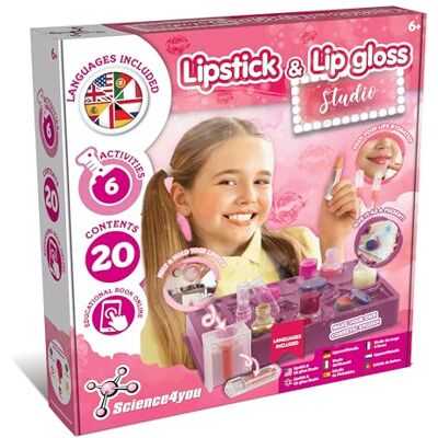 Science4you Kit de Hacer Pintalabios y Brillo de Labios para Niñas Haz Tus Propios Brillos Labiales, Barras de Labios, 7 Actividades de Belleza Incluidas, Regalo Original para Niñas de 8 9 10 11+ Science4you Kit de Hacer Pintalabios y Brillo de Labios para Niñas Haz Tus Propios Brillos Labiales, Barras de Labios, 7 Actividades de Belleza Incluidas, Regalo Original para Niñas de 8 9 10 11+