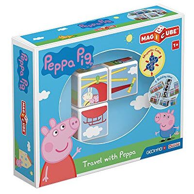 Geomag Magicube Peppa Pig Viaje con Peppa - 3 Cubos - Set de construcción con imanes Geomag Magicube Peppa Pig Viaje con Peppa - 3 Cubos - Set de construcción con imanes