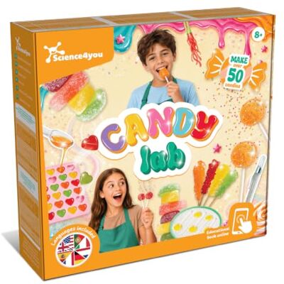 Science4you Chuches y Gominolas Laboratorio de Golosinas para Niños 8+ Kit para Crear Más de 50 Dulces y Piruletas 6 Experimentos de Ciencia Juguete Educativo STEM para Niños Science4you Chuches y Gominolas Laboratorio de Golosinas para Niños 8+ Kit para Crear Más de 50 Dulces y Piruletas 6 Experimentos de Ciencia Juguete Educativo STEM para Niños