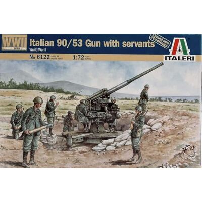 Italeri 6122S Segundo Primera La Primera Guerra Mundial Talian 90/53 Pistola con funcionarios Italeri 6122S Segundo Primera La Primera Guerra Mundial Talian 90/53 Pistola con funcionarios
