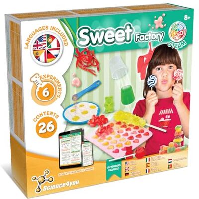 Science4you Laboratorio de Golosinas y Chucherias Juego para Hacer Chuches y Dulces para Niños, 26 Contenidos, Haz Piruletas + Gominolas, Juguetes STEM, Regalos para Niños y Niñas 8+ años Science4you Laboratorio de Golosinas y Chucherias Juego para Hacer Chuches y Dulces para Niños, 26 Contenidos, Haz Piruletas + Gominolas, Juguetes STEM, Regalos para Niños y Niñas 8+ años