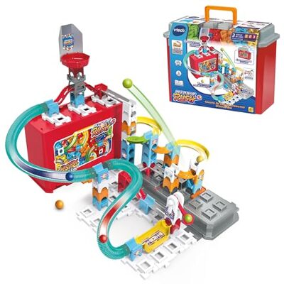 VTech Marble Rush Storage Box, Construye y almacena, Maleta de Transporte Que Forma Parte del Circuito, Juguete de construcción, Regalo niños +4 años, Versión ESP VTech Marble Rush Storage Box, Construye y almacena, Maleta de Transporte Que Forma Parte del Circuito, Juguete de construcción, Regalo niños +4 años, Versión ESP