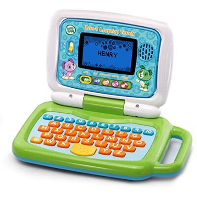 LeapFrog 2 in 1 LeapTop Touch Laptop, Green, Learning Tablet for Kids with 10 Modes of Play, with Letters, Numbers, Vocabulary and Animals, Toy Laptop for Kids Ages 2 Years + LeapFrog 2 in 1 LeapTop Touch Laptop, Green, Learning Tablet for Kids with 10 Modes of Play, with Letters, Numbers, Vocabulary and Animals, Toy Laptop for Kids Ages 2 Years +