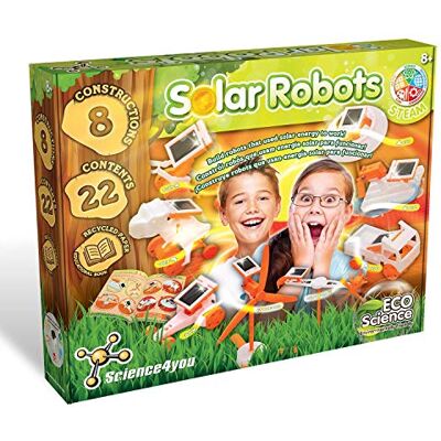 Science4you Solar Robot, 8 Robots para Montar, Laboratorio de Mecanica com Robots para Niños, Juguetes Solares, Construcciones para Niños Incluye Coche Juguete, Kit Robotica para Niños 8 Años Science4you Solar Robot, 8 Robots para Montar, Laboratorio de Mecanica com Robots para Niños, Juguetes Solares, Construcciones para Niños Incluye Coche Juguete, Kit Robotica para Niños 8 Años