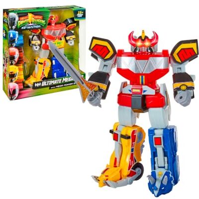 Bizak Power Rangers Ultimate Megazord Electrónico, Figura articulada con Luces, Sonidos y 15 Frases, Incluye Megaespada, Juguete Oficial Power Rangers +4 años () Bizak Power Rangers Ultimate Megazord Electrónico, Figura articulada con Luces, Sonidos y 15 Frases, Incluye Megaespada, Juguete Oficial Power Rangers +4 años ()