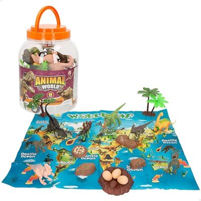 ColorBaby Animal World Cubo Dinosaurios, 19 Piezas, Incluye Mapa del Mundo en inglés, Animalitos Juguete, Figura Dinosaurio Miniatura, Diversión y Aprendizaje () ColorBaby Animal World Cubo Dinosaurios, 19 Piezas, Incluye Mapa del Mundo en inglés, Animalitos Juguete, Figura Dinosaurio Miniatura, Diversión y Aprendizaje ()