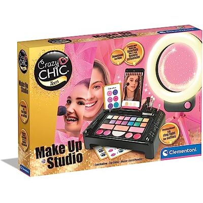 Clementoni Crazy Chic Make-Up Studio Estuche De Maquillaje para Niñas, Set De Maquillaje Infantil, Juguete para Niñas Desde 6 Años Clementoni Crazy Chic Make-Up Studio Estuche De Maquillaje para Niñas, Set De Maquillaje Infantil, Juguete para Niñas Desde 6 Años