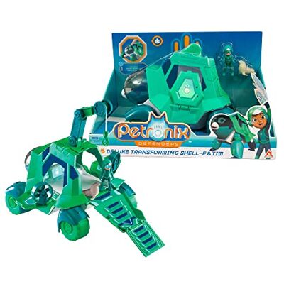 Giochi Preziosi Petronix Deluxe Transforming Shell-E & Tim, figura y muñeco de mascota transformable en vehículo, tortuguita de Tim de la serie de dibujos animados, niños y niñas desde 3 años, Famosa () Giochi Preziosi Petronix Deluxe Transforming Shell-E & Tim, figura y muñeco de mascota transformable en vehículo, tortuguita de Tim de la serie de dibujos animados, niños y niñas desde 3 años, Famosa ()