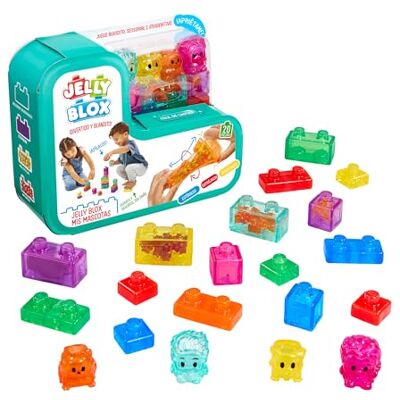Bizak Jelly Blox Mis Mascotas, Juego de construcción sensorial con 20 Piezas blanditas y Coloridas, Incluye Animales y Personajes, Bloques Suaves para apretar y Encajar, Desde 2 años () Bizak Jelly Blox Mis Mascotas, Juego de construcción sensorial con 20 Piezas blanditas y Coloridas, Incluye Animales y Personajes, Bloques Suaves para apretar y Encajar, Desde 2 años ()