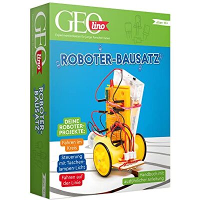 Franzis GEOlino Roboter Bausatz, Armarios de experimentación mit emocionantes Roboter-Projekten INKL. Handbuch mit ausführlicher Anleitung. Für Kinder AB 10 Jahren. Franzis GEOlino Roboter Bausatz, Armarios de experimentación mit emocionantes Roboter-Projekten INKL. Handbuch mit ausführlicher Anleitung. Für Kinder AB 10 Jahren.