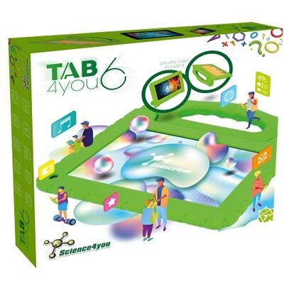 Science4you --Tab4you 6 8 Tablet Android con cámara HD para niños, Juego electrónico y Educativo para niños 8-14 años, Science4you --Tab4you 6 8 Tablet Android con cámara HD para niños, Juego electrónico y Educativo para niños 8-14 años,