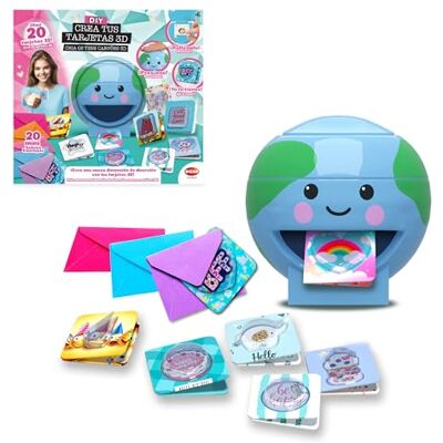 Bizak Sticker-Maker CREA Tus Tarjetas 3D, Divertida máquina para Crear Postales y Tarjetas de fleicitación únicas y Personalizadas, Regalo para niñas y niños de más de 6 años, () Bizak Sticker-Maker CREA Tus Tarjetas 3D, Divertida máquina para Crear Postales y Tarjetas de fleicitación únicas y Personalizadas, Regalo para niñas y niños de más de 6 años, ()